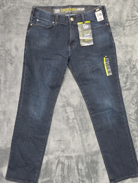 Lee Other - Lee Extreme Motion MVP Dark Blue Straight Fit Jeans sz 34